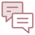 Icon illustration of a chat bubble